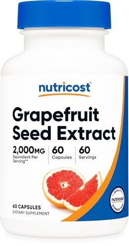 Nutricost Grapefruitkernextrakt 60 Kapseln – 60 Portionen pro Flasche, glutenfrei & GMO-frei