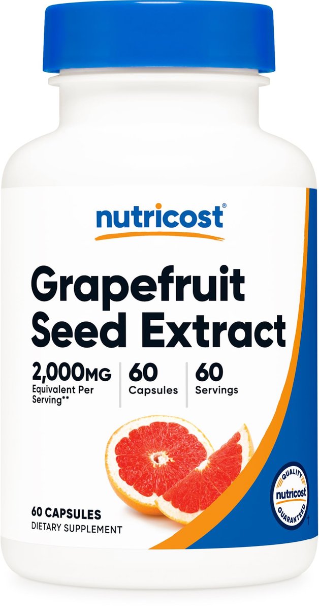Nutricost Grapefruitkernextrakt 60 Kapseln – 60 Portionen pro Flasche, glutenfrei & GMO-frei