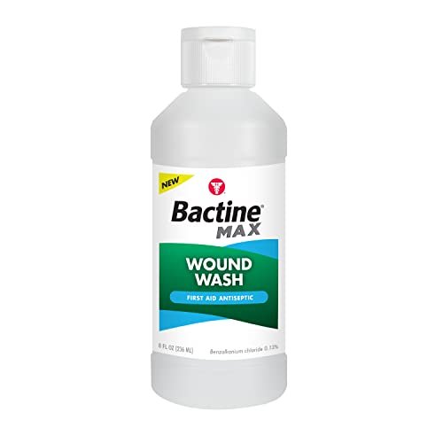 Bactine Max Erste Hilfe Wundspray, Antiseptikum gegen Keime bei kleinen Schnitten, Schürfwunden und Verbrennungen, ohne Brennen, 240 ml
