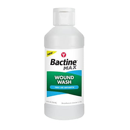 Bactine Max Erste Hilfe Wundspray, Antiseptikum gegen Keime bei kleinen Schnitten, Schürfwunden und Verbrennungen, ohne Brennen, 240 ml