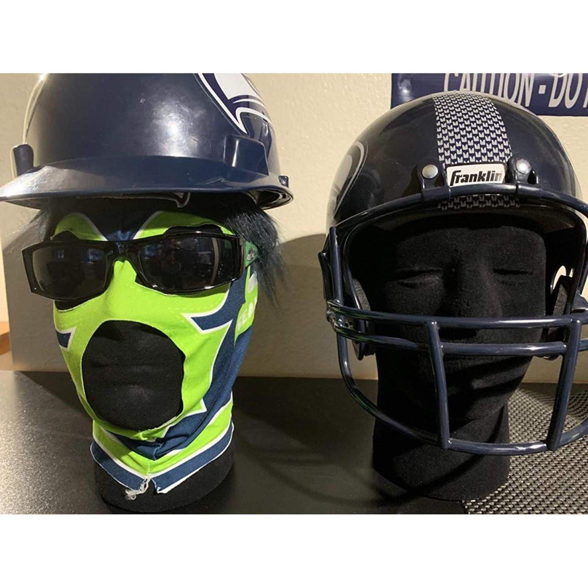 Hedume 2er-Pack Mannequin-Kopfständer aus Schaumstoff, schwarzer Samt, männliche Perücken-Ausstellungsmodelle, Mannequin-Kopf für Perücke, Hut, Brille