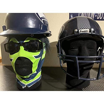Hedume 2er-Pack Mannequin-Kopfständer aus Schaumstoff, schwarzer Samt, männliche Perücken-Ausstellungsmodelle, Mannequin-Kopf für Perücke, Hut, Brille