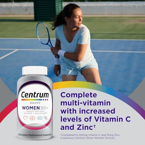 Centrum Silver Frauen 50+ Multivitamin – 100 Tabletten, Unterstützt Gedächtnis und Kognition