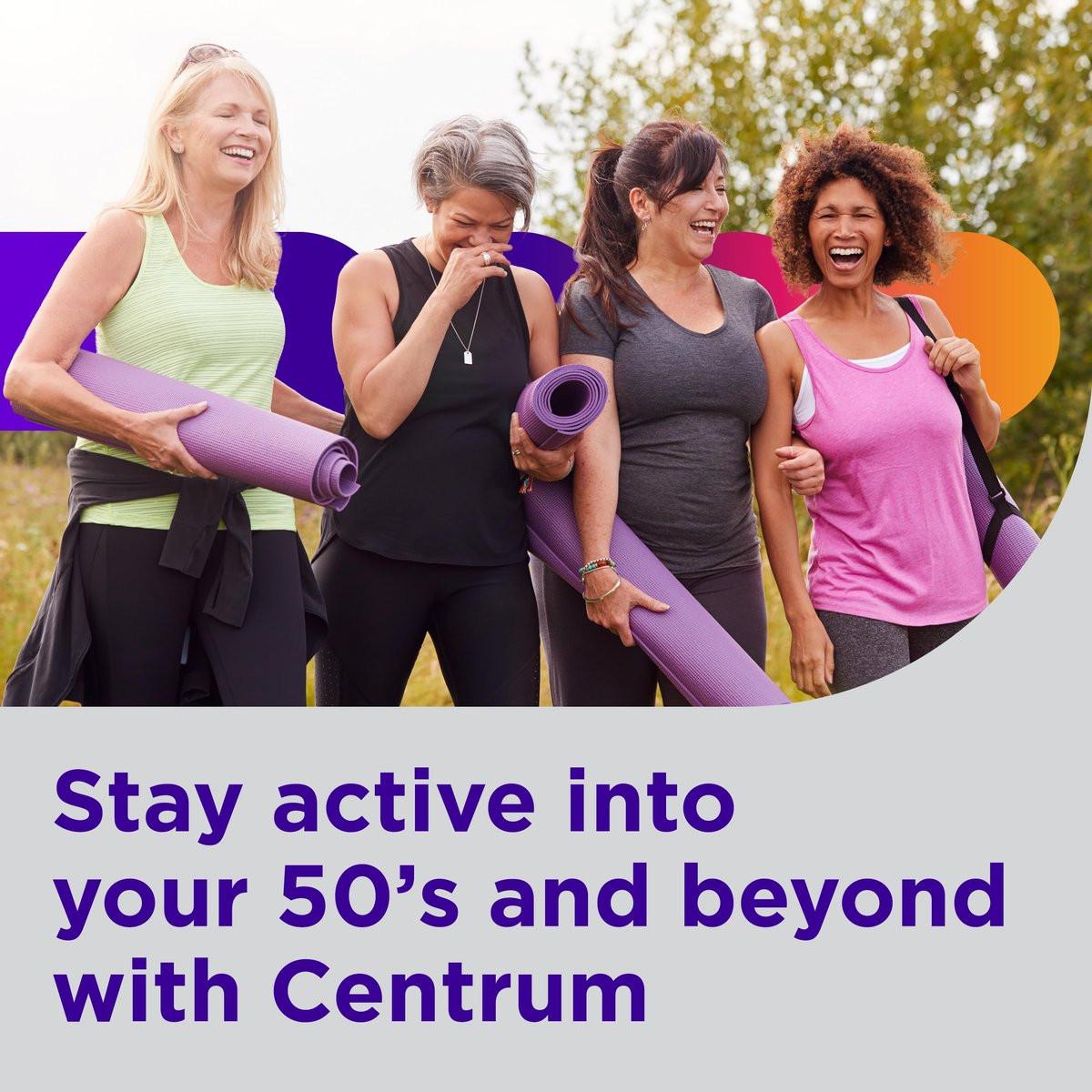 Centrum Silver Frauen 50+ Multivitamin – 100 Tabletten, Unterstützt Gedächtnis und Kognition