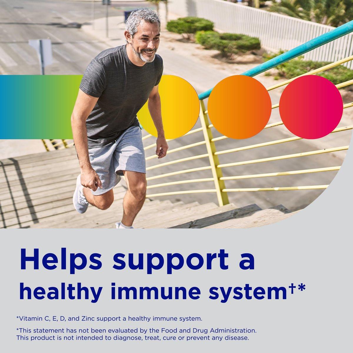 Centrum Silver Multivitamin für Männer 50+ – Nahrungsergänzungsmittel mit Vitamin D3, B-Vitaminen und Zink, glutenfrei, nicht gentechnisch verändert, unterstützt Gedächtnis und Kognition – 100 Tabletten