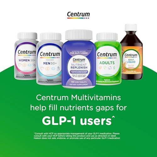 Centrum Silver Multivitamin für Männer 50+ – Nahrungsergänzungsmittel mit Vitamin D3, B-Vitaminen und Zink, glutenfrei, nicht gentechnisch verändert, unterstützt Gedächtnis und Kognition – 100 Tabletten