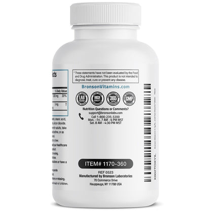Bronson Melatonin 5mg Schnellschmelzende Kirschgeschmack-Tabletten mit Vitamin B6 - Nachtzeit-Schlafhilfe - Fördert Entspannung, 360 vegetarische Kautabletten