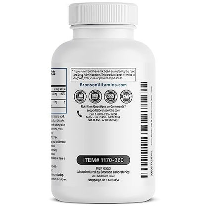 Bronson Melatonin 5mg Schnellschmelzende Kirschgeschmack-Tabletten mit Vitamin B6 - Nachtzeit-Schlafhilfe - Fördert Entspannung, 360 vegetarische Kautabletten