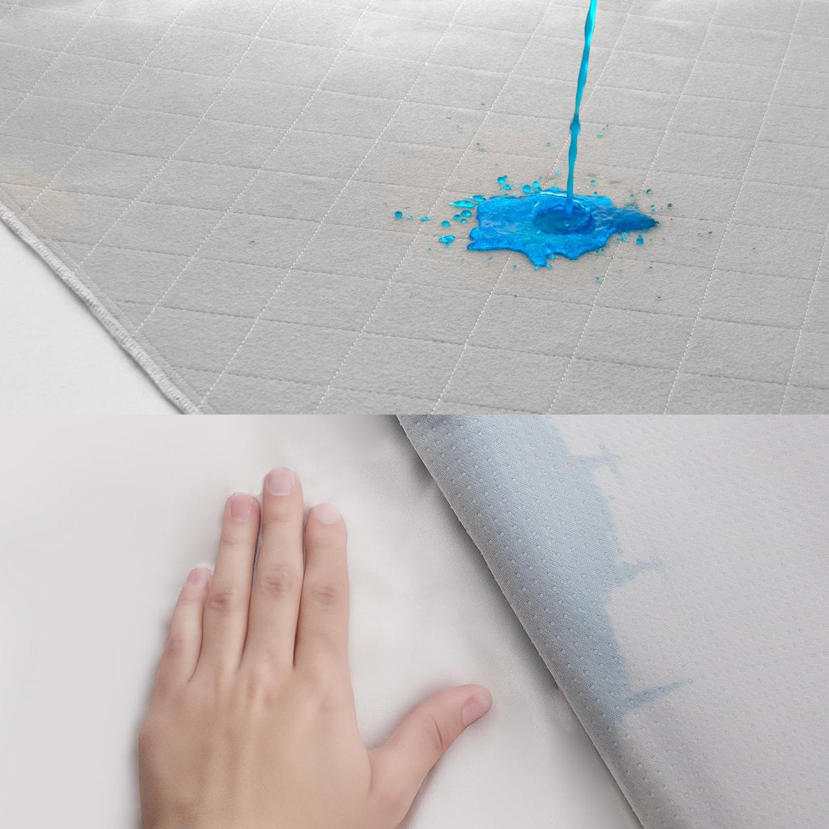 Moonsea Saugende Bettauflagen waschbar wasserdicht 2er-Pack für Inkontinenz, Große 34 x 36 Zoll saugfähige Unterlagen, wiederverwendbare Urinauflagen für Kinder, Erwachsene, Haustiere, Grau