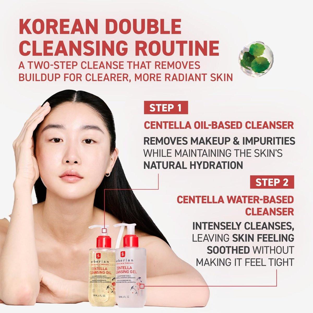 Erborian Reinigungsöl – Sanfter Make-up-Entferner mit Centella Asiatica für Feuchtigkeit und Hautbarriere-Unterstützung, Koreanische Hautpflege