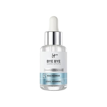 IT Cosmetics Bye Bye Dark Spots 4% Niacinamid Serum – Reduziert dunkle Flecken sichtbar & verbessert die Hautklarheit in 8 Wochen – Gesichtsserum mit 1% Ethyl Vitamin C – Für alle Hauttypen – 30 ml
