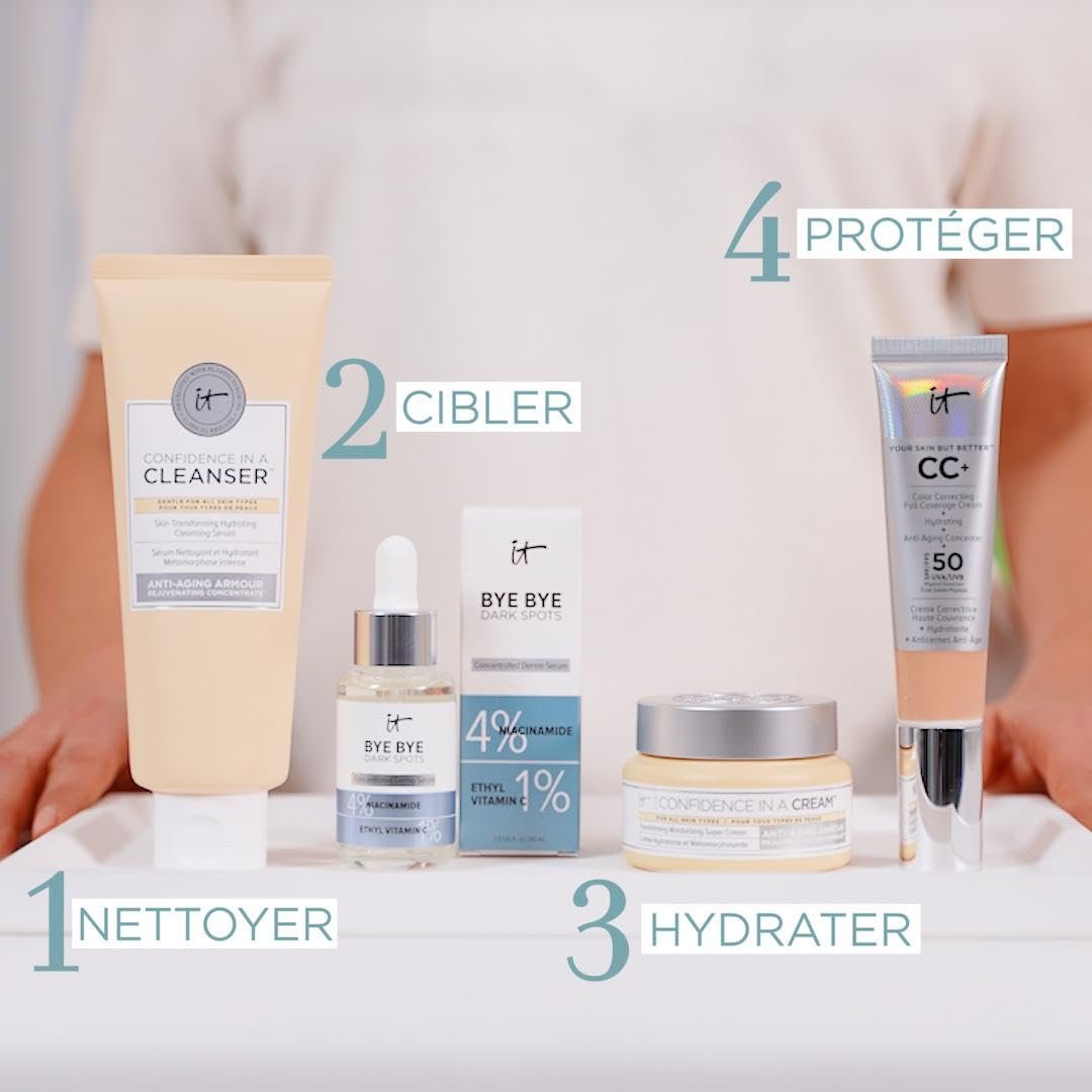 IT Cosmetics Bye Bye Dark Spots 4% Niacinamid Serum – Reduziert dunkle Flecken sichtbar & verbessert die Hautklarheit in 8 Wochen – Gesichtsserum mit 1% Ethyl Vitamin C – Für alle Hauttypen – 30 ml