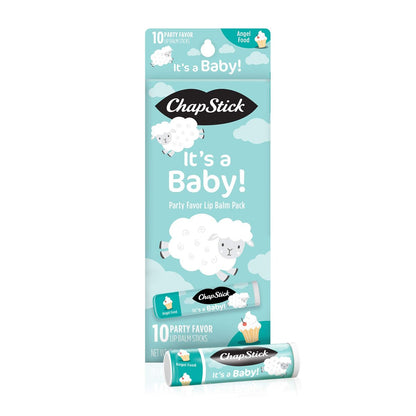 ChapStick Party Favor Lippenbalsam Geschenkset – It's a Baby 10 Sticks à 0,15 oz (4,25 g), Cremeweiß