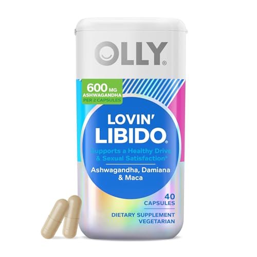 OLLY Lovin‘ Libido Kapseln – Steigere das Verlangen mit Ashwagandha, Maca & Damiana – Veganes Nahrungsergänzungsmittel für Frauen – 20-Tage-Vorrat – 40 Kapseln