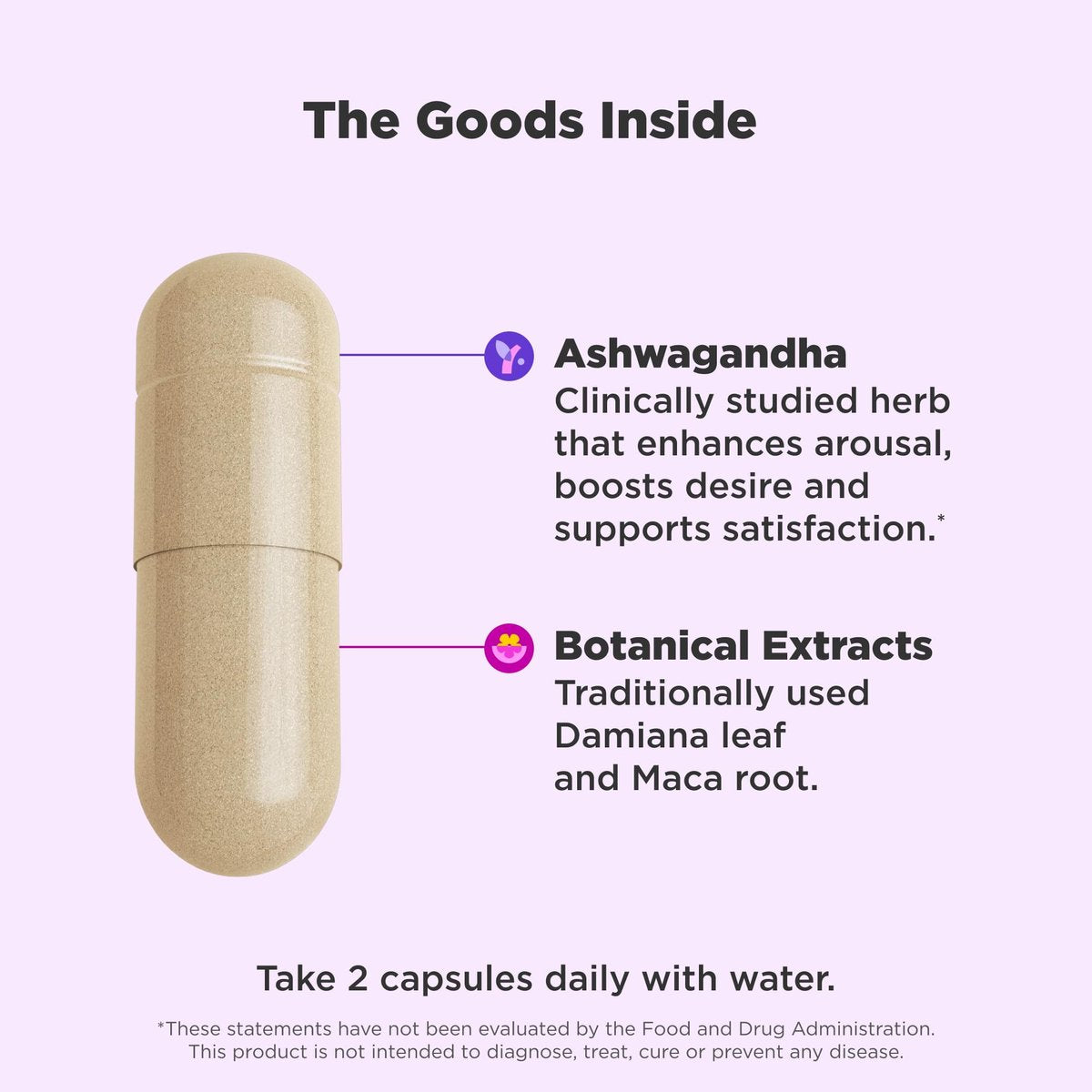 OLLY Lovin‘ Libido Kapseln – Steigere das Verlangen mit Ashwagandha, Maca & Damiana – Veganes Nahrungsergänzungsmittel für Frauen – 20-Tage-Vorrat – 40 Kapseln