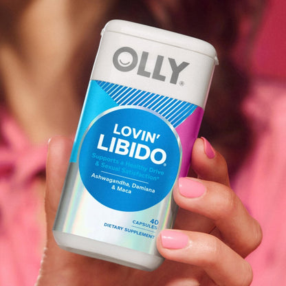 OLLY Lovin‘ Libido Kapseln – Steigere das Verlangen mit Ashwagandha, Maca & Damiana – Veganes Nahrungsergänzungsmittel für Frauen – 20-Tage-Vorrat – 40 Kapseln