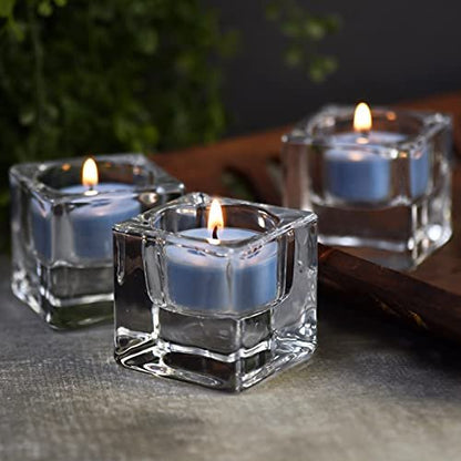 DEYBBY Sojawachs Duft-Teelicht, 12er Pack natürlicher Duft langanhaltend klares Glas Aromatherapie Kerzenset, rauchfrei & langanhaltend | für Geschenk, Jubiläum, Restaurant | Meeresbrise