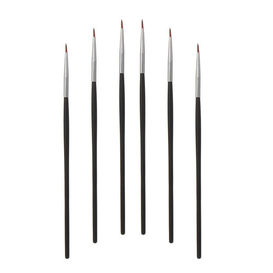 6er Set Ultrafeine Sable Eyeliner Pinsel für präzises Gel- und Nasspuder-Augen-Make-up