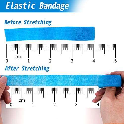 24er Pack Selbsthaftende Kohäsive Bandage 1 Zoll x 5 Yards, Erste-Hilfe-Band, Elastisches Selbstklebeband, Sportbandage, Wickelbandage für Sport, Handgelenk, Knöchel (Regenbogenfarben)