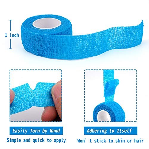 24er Pack Selbsthaftende Kohäsive Bandage 1 Zoll x 5 Yards, Erste-Hilfe-Band, Elastisches Selbstklebeband, Sportbandage, Wickelbandage für Sport, Handgelenk, Knöchel (Regenbogenfarben)