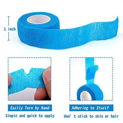 24er Pack Selbsthaftende Kohäsive Bandage 1 Zoll x 5 Yards, Erste-Hilfe-Band, Elastisches Selbstklebeband, Sportbandage, Wickelbandage für Sport, Handgelenk, Knöchel (Regenbogenfarben)