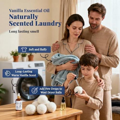 HIQILI Vanille ätherisches Öl, 100% rein natürlich, anfängerfreundlich für DIY Parfüm, Kerzen & Seifen, ideal für Diffuser, 30 ml