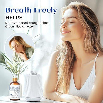 HIQILI Eukalyptus Bio Öl 30 ml – 100% reines Naturtherapeutikum, Premium-Glaspipette für Diffuser, Luftreiniger, Reinigung, Hautpflege