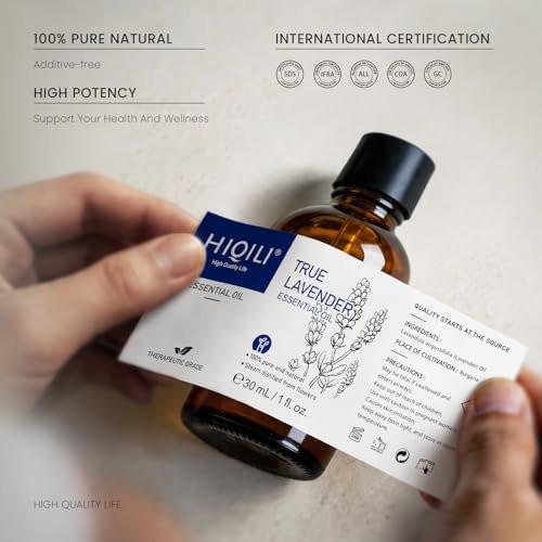 HIQILI Lavendel Öl für Diffuser, Aromatherapie & Lufterfrischung – Ideal zur Entspannung, Geruchsbeseitigung & für eine friedliche Atmosphäre – 30 ml