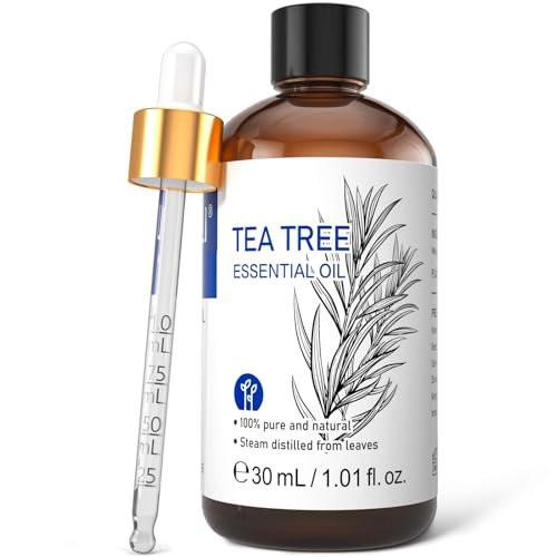 HIQILI Teebaumöl für Haut, Haare, Nägel – 30 ml reines ätherisches Öl