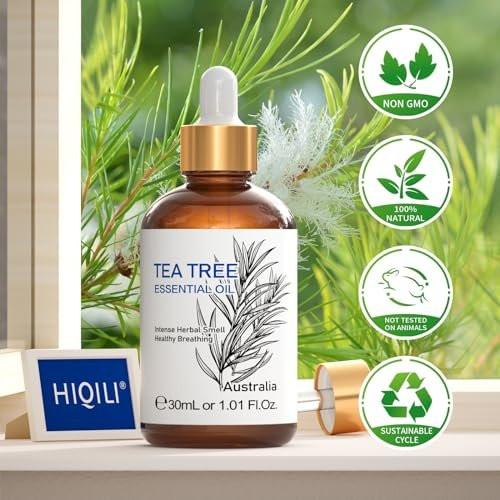 HIQILI Teebaumöl für Haut, Haare, Nägel – 30 ml reines ätherisches Öl