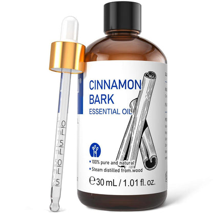 HIQILI Zimt ätherisches Öl für Diffuser, Garten und Küche - 100% rein natürlich - 30 ml