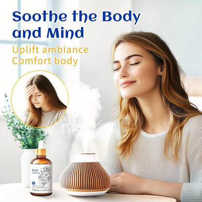 HIQILI Rosenöl 30 ml, 100% reines therapeutisches Bio-Öl für Aromatherapie, Diffuser, Hautpflege, Massage, inklusive Pipette