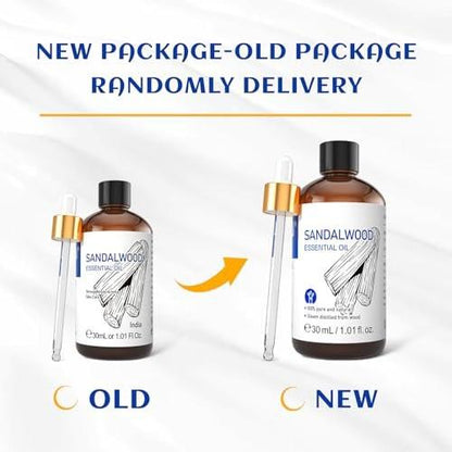HIQILI Sandelholz Ätherisches Öl 30 ml, 100% rein natürlich therapeutische Qualität für Haut, Diffuser, Parfüm, Kerzen- und Seifenherstellung, inklusive hochwertiger Glaspipette
