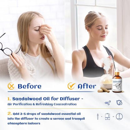 HIQILI Sandelholz Ätherisches Öl 30 ml, 100% rein natürlich therapeutische Qualität für Haut, Diffuser, Parfüm, Kerzen- und Seifenherstellung, inklusive hochwertiger Glaspipette
