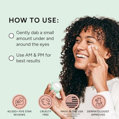 Eight Saints Hautpflege All In Eye Cream – Anti-Aging Augencreme gegen Schwellungen, Falten und Augenringe mit Hyaluronsäure, Vitamin C und Peptiden, 15 ml