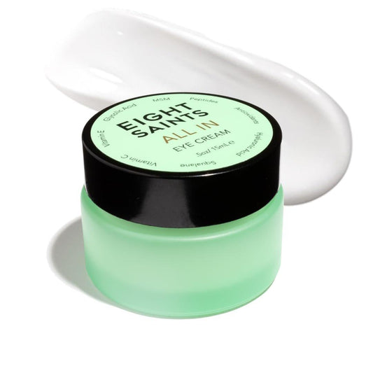 Eight Saints Hautpflege All In Eye Cream – Anti-Aging Augencreme gegen Schwellungen, Falten und Augenringe mit Hyaluronsäure, Vitamin C und Peptiden, 15 ml