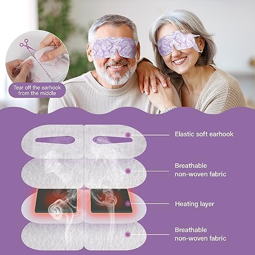 16er-Pack Dampf-Augenmasken für trockene Augen – Selbstheizende Einweg-Augenmaske zur Beruhigung, Linderung von Kopfschmerzen und Stress, warme Kompresse für müde Augen, Spa-Geschenk