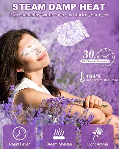 16er-Pack Dampf-Augenmasken für trockene Augen – Selbstheizende Einweg-Augenmaske zur Beruhigung, Linderung von Kopfschmerzen und Stress, warme Kompresse für müde Augen, Spa-Geschenk