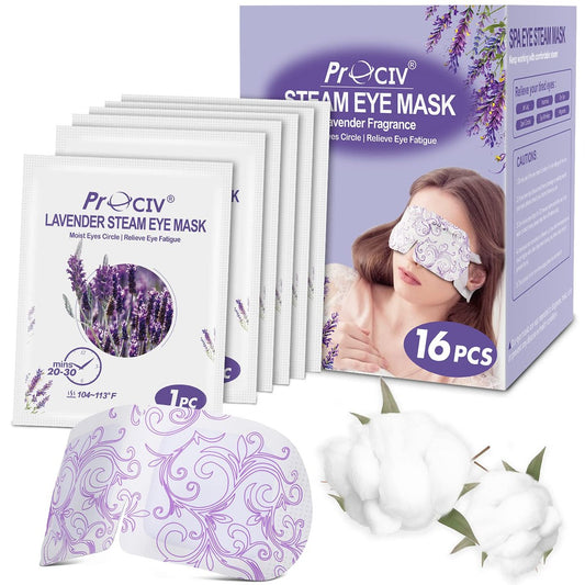 16er-Pack Dampf-Augenmasken für trockene Augen – Selbstheizende Einweg-Augenmaske zur Beruhigung, Linderung von Kopfschmerzen und Stress, warme Kompresse für müde Augen, Spa-Geschenk