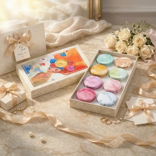 Duftkerzen Geschenkset für Frauen, 8er-Pack fruchtig-blumige Sojawachs-Aromatherapie-Kerzen, Reisekerzen in Künstlergeschenkbox, Geburtstagsgeschenke für Mama, Ehefrau, Schwester, Freundin, Muttertag, Weihnachten