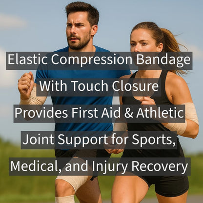 Vakly Elastische Binde 6" x 5 Yards (10er-Pack) – Selbstschließende Kompressionsbandage für Knie, Knöchel & Handgelenk, Erste-Hilfe-Binde für Sport, Verstauchungen und alltägliche Unterstützung