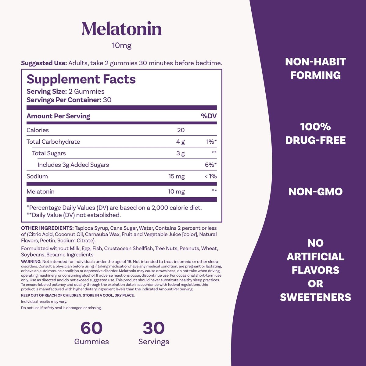 Natrol Melatonin Gummis 10 mg – 140 Erdbeer-Gummis für erholsamen Schlaf bei Erwachsenen