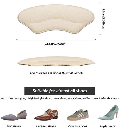 Fersenpolster Einlegesohlen für zu große Schuhe – 4 Paar (Apricot+Schwarz) – MATIE FIX