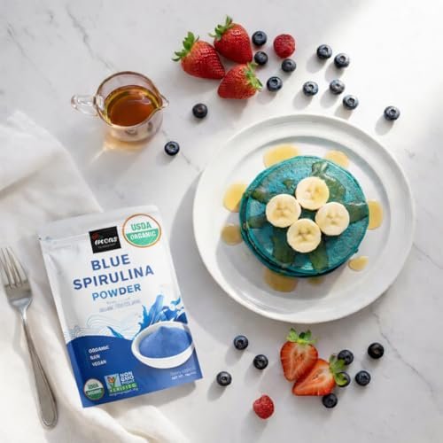 Bio Blue Spirulina Pulver (Phycocyanin Extrakt) – 100% Vegan, ohne Fischgeruch, 28 Portionen, natürliche Lebensmittelfarbe für Smoothies, Backen & Getränke (28 g / 1 Unze)