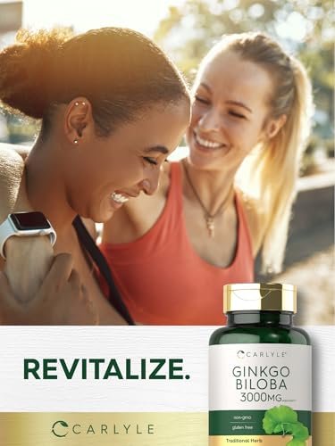 Carlyle Ginkgo Biloba | 400 Tabletten | Nicht-GVO, Glutenfreies pflanzliches Nahrungsergänzungsmittel
