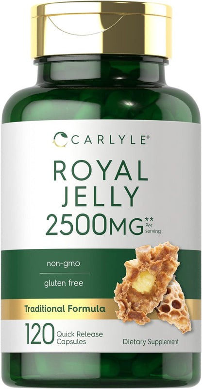 Carlyle Royal Jelly Supplement | 120 Kapseln | Traditionelle Kräuterformel | Nicht-GVO & Glutenfrei