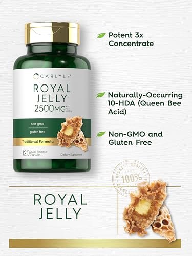 Carlyle Royal Jelly Supplement | 120 Kapseln | Traditionelle Kräuterformel | Nicht-GVO & Glutenfrei
