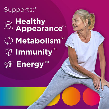 Centrum MultiGummies Gummimultivitamin für Frauen, Multivitamin-/Multimineral-Ergänzung mit Vitamin D3, B und Antioxidantien, gemischter Fruchtgeschmack – 170 Stück