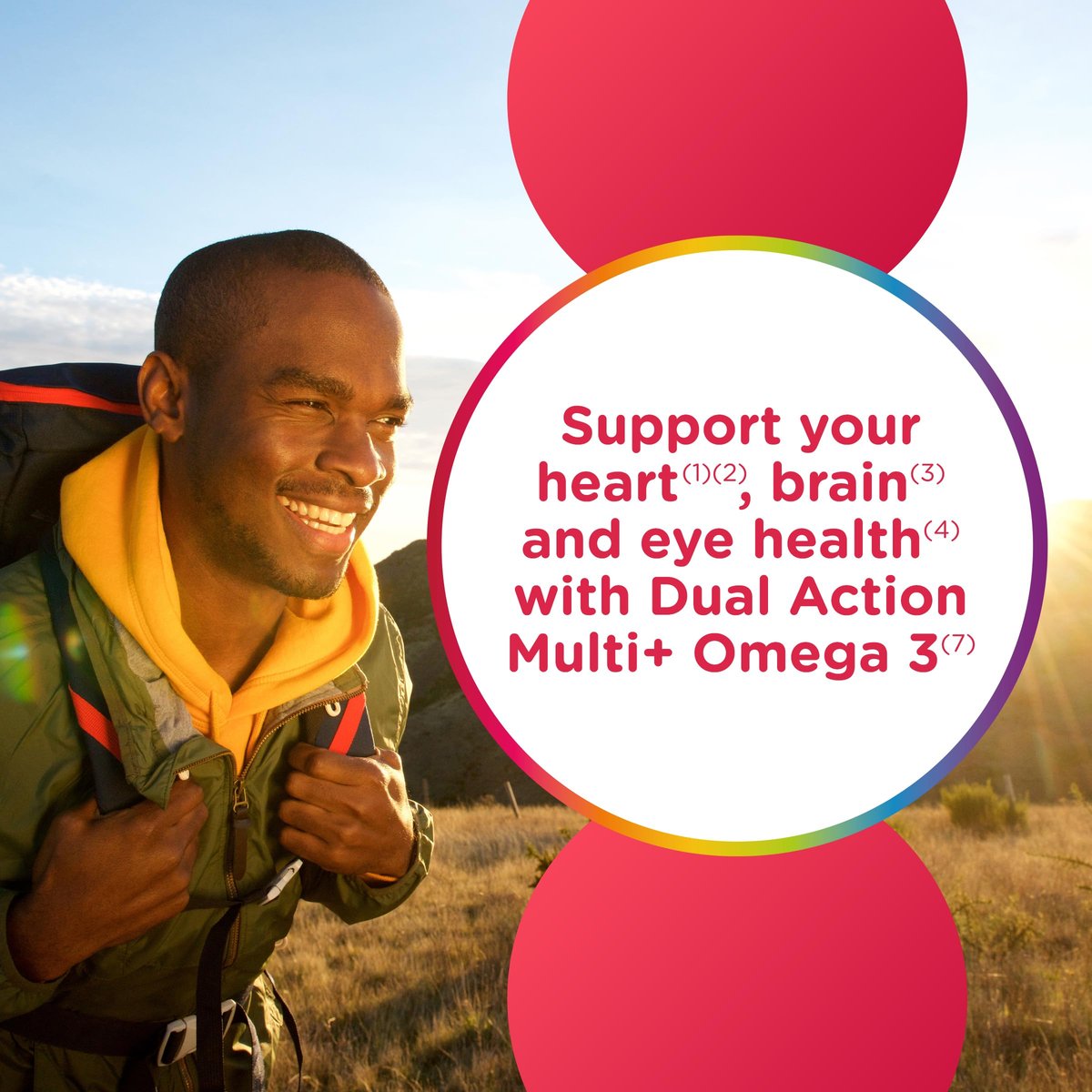 Centrum MultiGummies Multi+ Omega 3 Dual Action – Erwachsenen-Multivitamin mit Omega-3, Erdbeer-Zitronen-Orangen-Geschmack, 110 Stück
