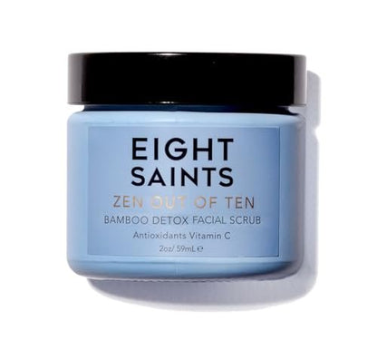 Eight Saints Zen Out Of Ten Bambus Gesichts-Peeling – Tägliches Peeling mit Bambusfasern für verstopfte Poren, Mitesser, Unreinheiten und stumpfe Haut, mit Vitamin C & Aloe Vera, 57 g